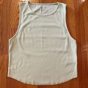 American Eagle Outfitters Soft Mint Ribbed Tank Top